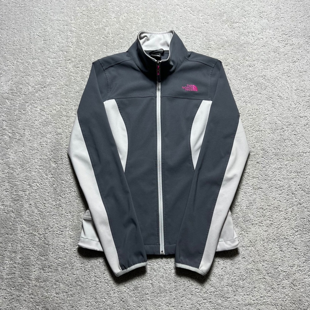 The North Face Jacket Womens XS‎ Gray Pink Nimble Softshell Lightweight Gorpcore